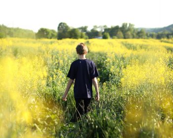 Boy in field